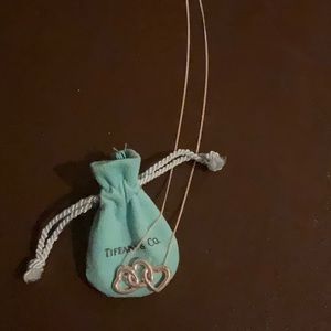 Tiffany & CO. Triple Open Heart Sterling Silver Necklace.